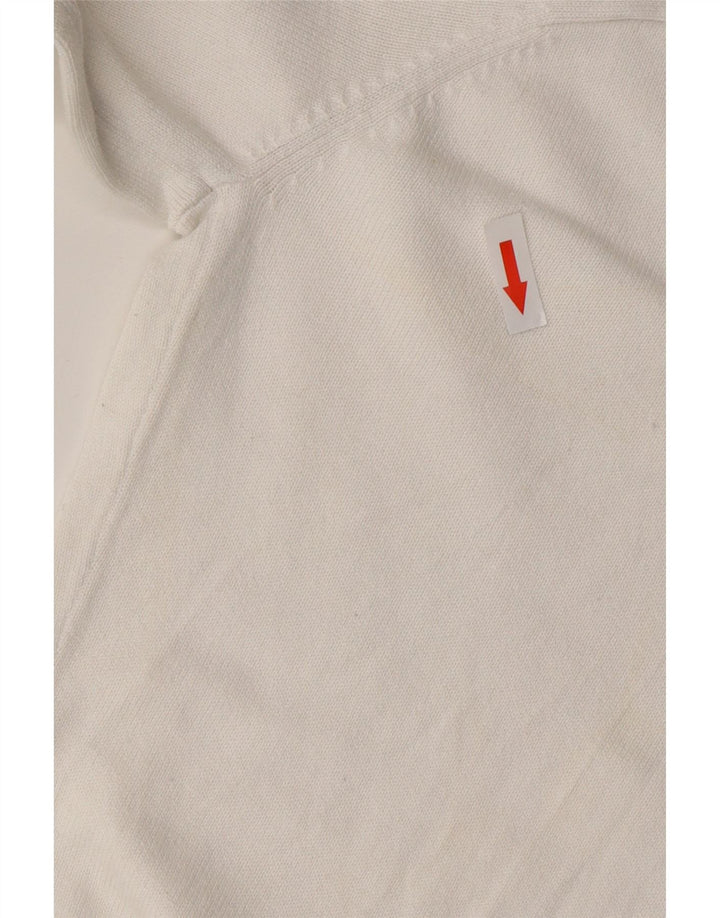 ARMANI EXCHANGE Мужской джемпер с круглым вырезом, большой белый хлопковый свитер