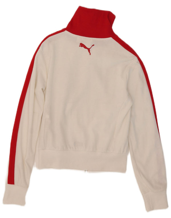Женский укороченный спортивный костюм Puma UK 10, маленький белый с цветными блоками