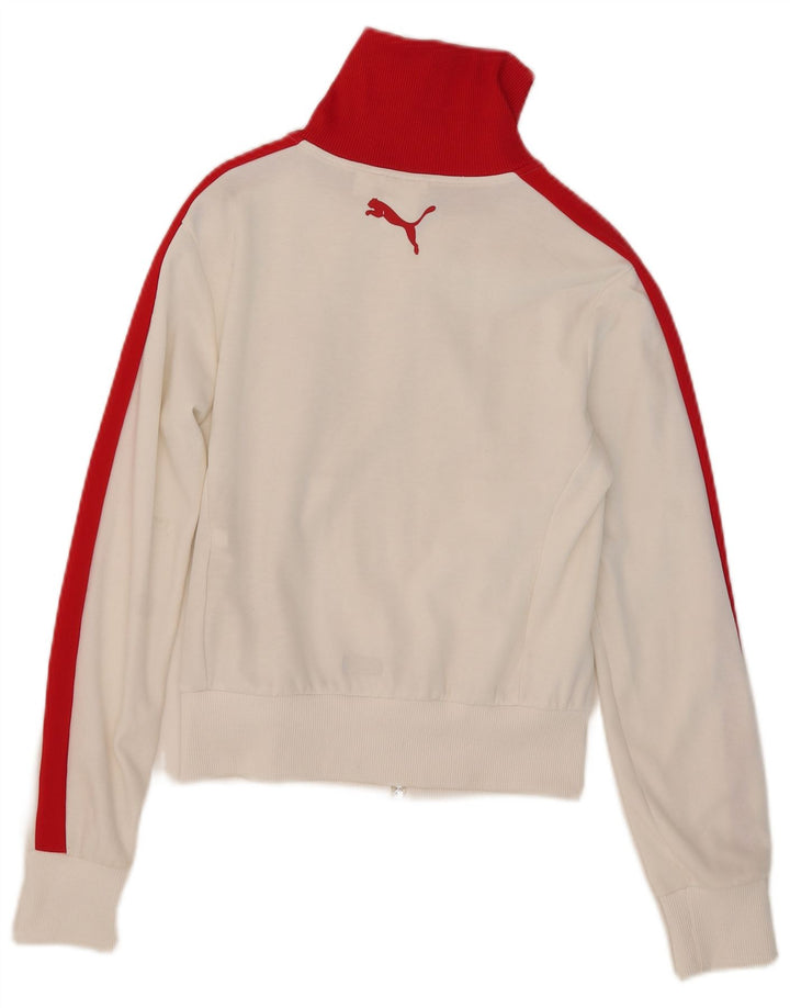 Женский укороченный спортивный костюм Puma UK 10, маленький белый с цветными блоками