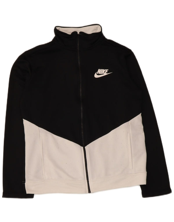 Спортивный костюм Nike для мальчиков, верхняя куртка 13–14 лет, XL, черный полиэстер с цветными блоками
