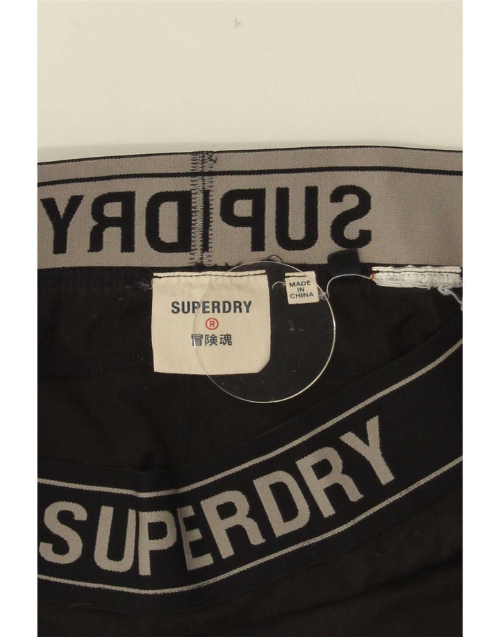 Женские леггинсы с рисунком Superdry UK 16, большие черные из полиамида