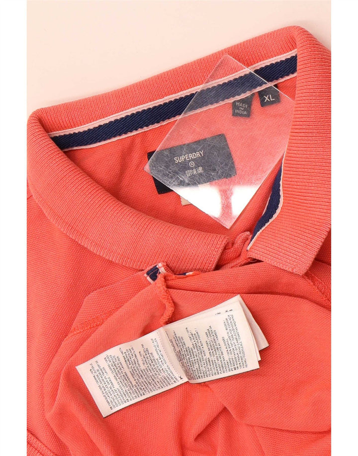 Мужская рубашка-поло Superdry XL оранжевого цвета, хлопок