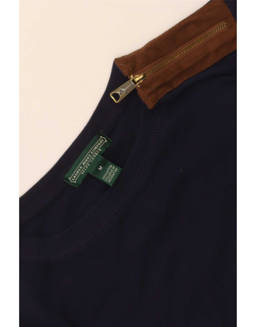 Женский топ для верховой езды Ralph Lauren с длинным рукавом UK 12, средний темно-синий