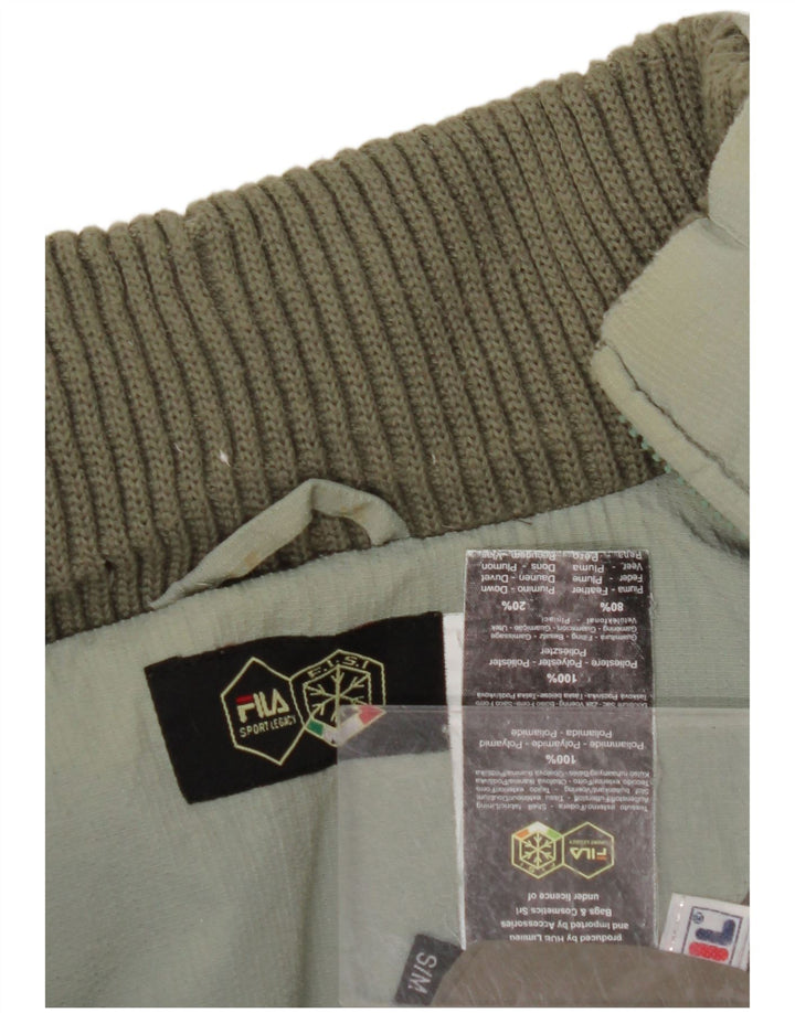 FILA Mens Padded Jacket UK 38 Medium Khaki Polyamide