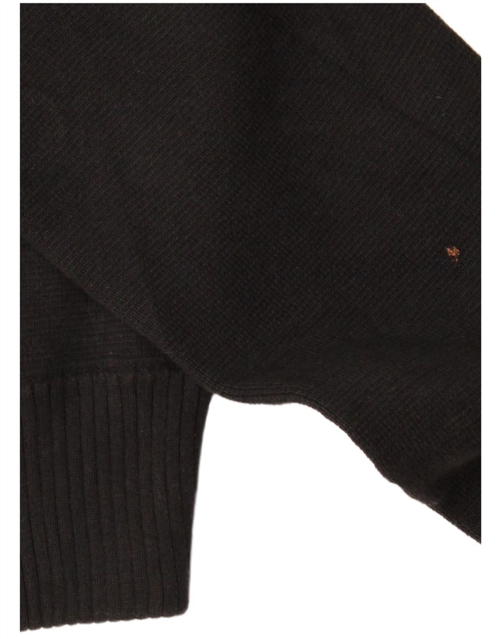 ARMANI JEANS Женский свитер-кардиган UK 12 Средний Черный Хлопок