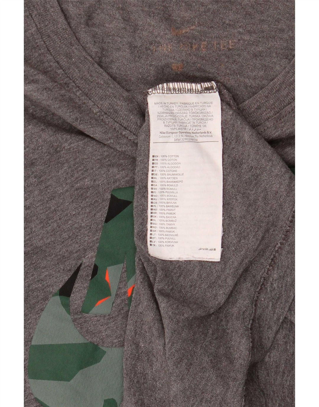 Мужская футболка с рисунком Nike Dri Fit, маленький серый хлопковый топ