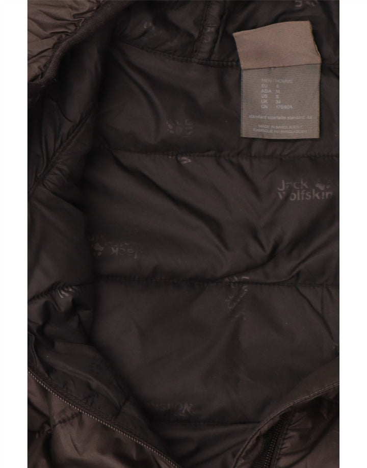 Мужская стеганая куртка JACK WOLFSKIN UK 34, маленькая, черный, полиэстер