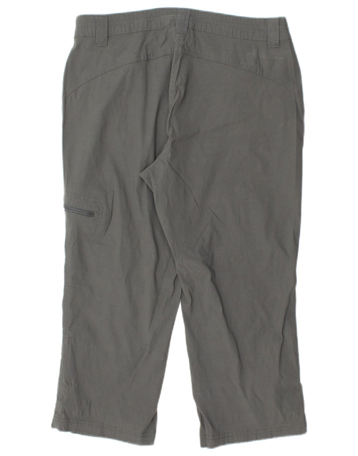 Женские прямые капри EDDIE BAUER US 6, средние W28 L20, серый нейлон