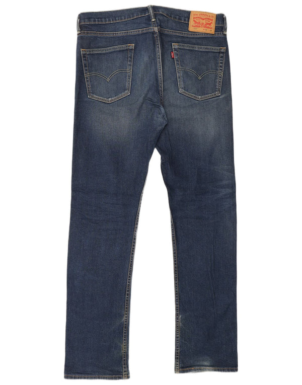 Мужские прямые джинсы LEVI'S 513 W34 L34 синие, хлопок