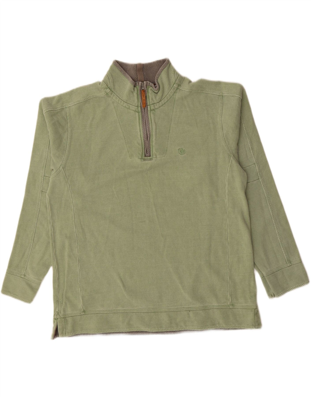 Мужской свитер с воротником на молнии для толстого лица, джемпер, большой хлопок цвета хаки