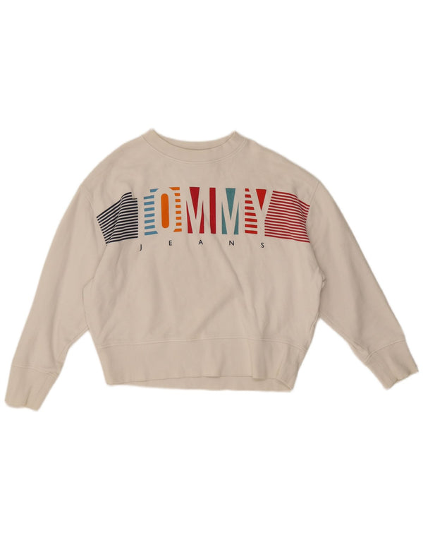 Женский свитер оверсайз с рукавом 3/4 Tommy Hilfiger UK 2 2XS Белый