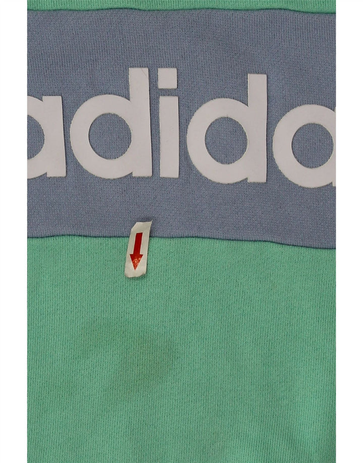 Женский джемпер оверсайз Adidas UK 12/14, средний зеленый с цветными блоками