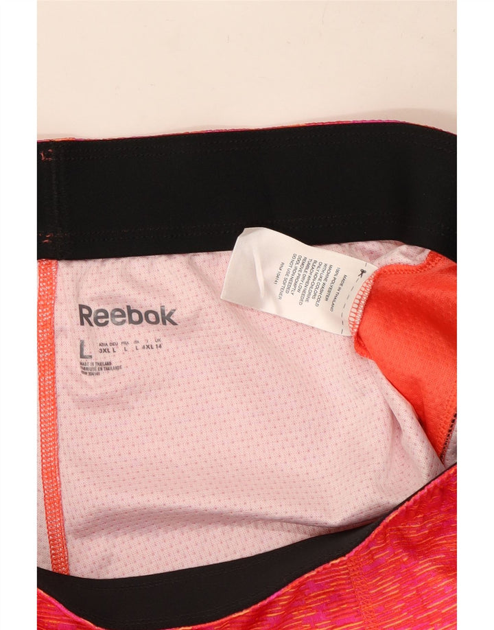 Женские спортивные шорты Reebok UK 14, большие розовые крапинки из полиэстера