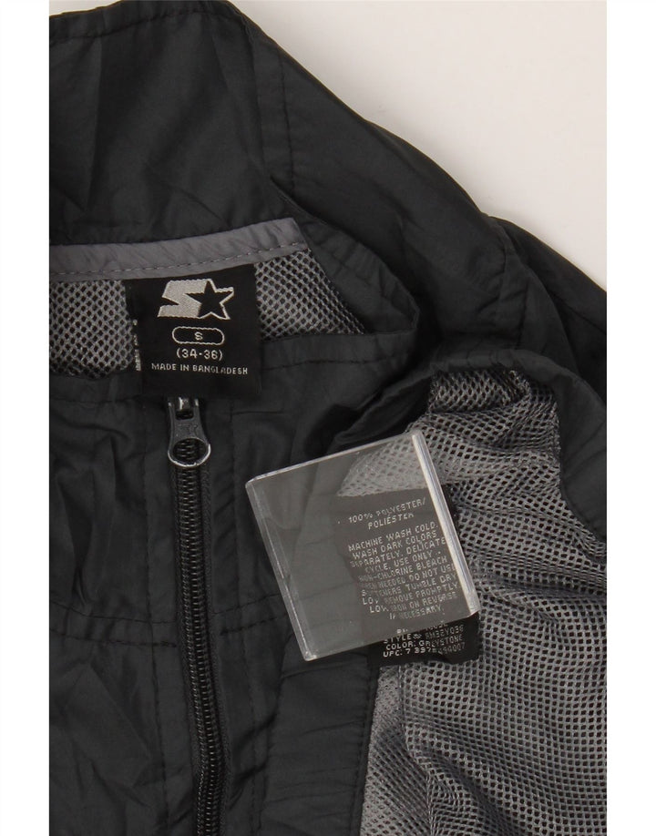 Мужской спортивный костюм Starter, верхняя куртка, Великобритания, 34/36, маленький серый полиэстер с цветными блоками