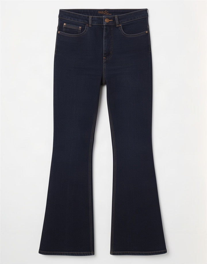 Женские расклешенные джинсы Marks & Spencer UK 12 Medium W30 L27 Темно-синие