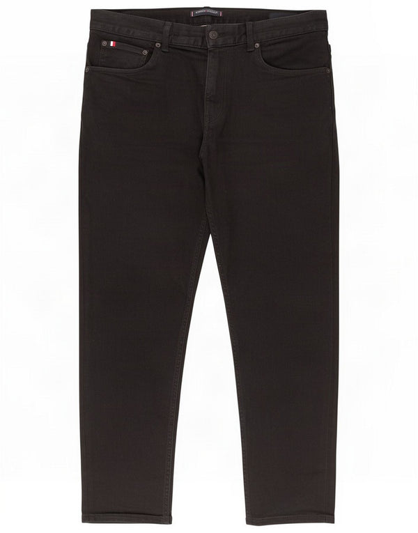 Tommy Hilfiger Мужские зауженные джинсы Harlem с высокой талией W32 L30, черные