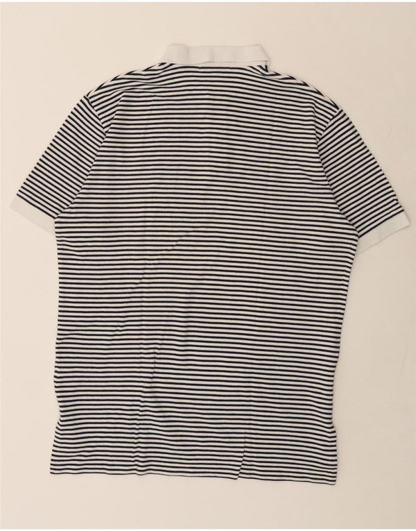 Мужская рубашка поло POLO RALPH LAUREN, большая белая хлопковая полоска