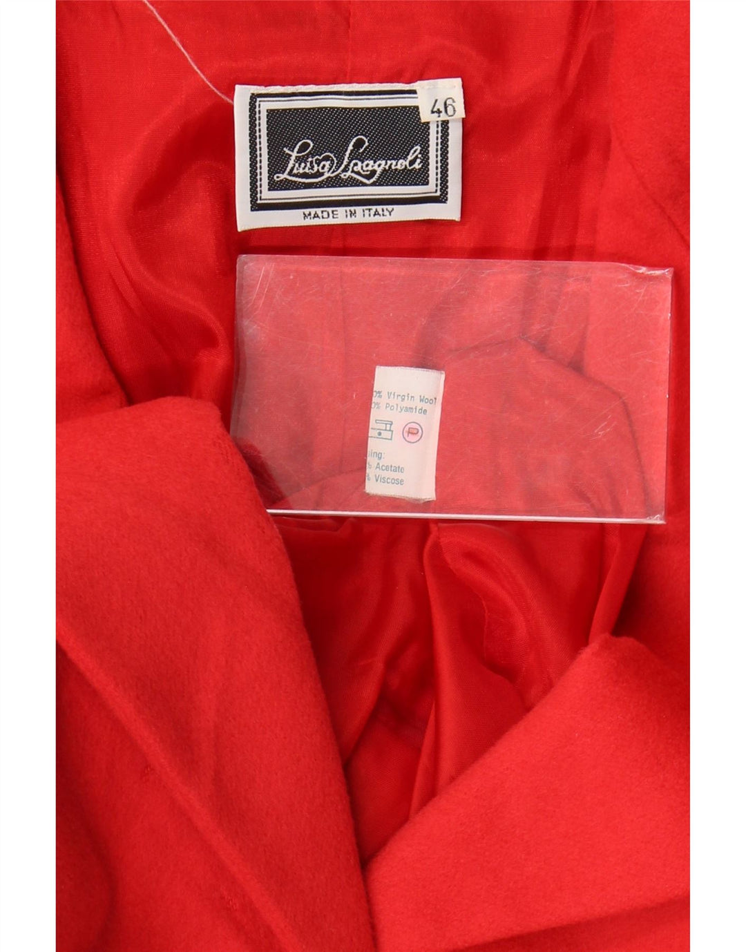 Женский пиджак на трех пуговицах Luisa Spagnoli IT 46, большой красный из натуральной шерсти