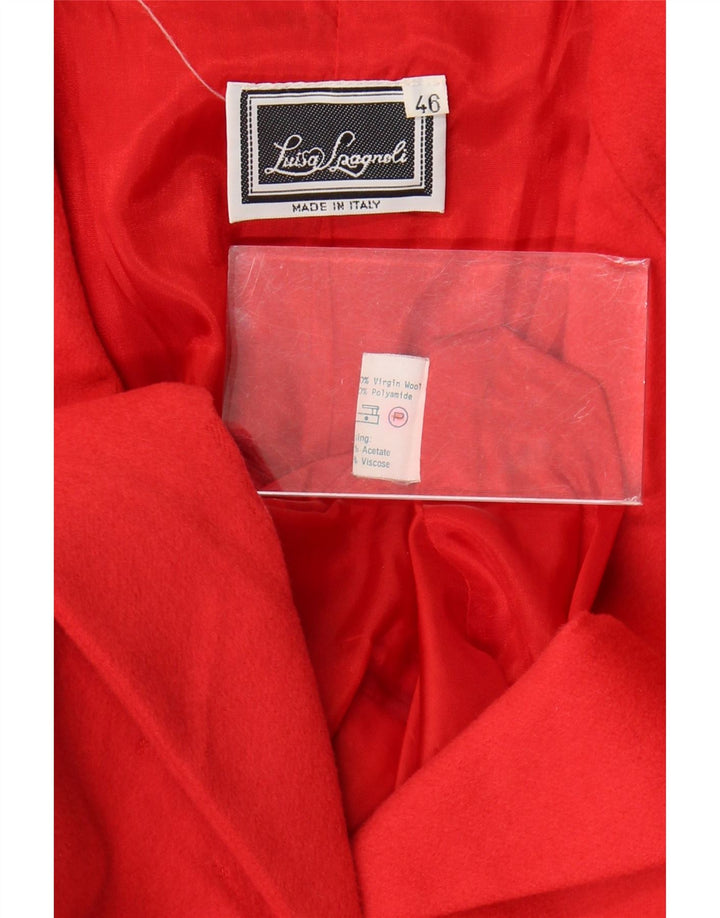 Женский пиджак на трех пуговицах Luisa Spagnoli IT 46, большой красный из натуральной шерсти