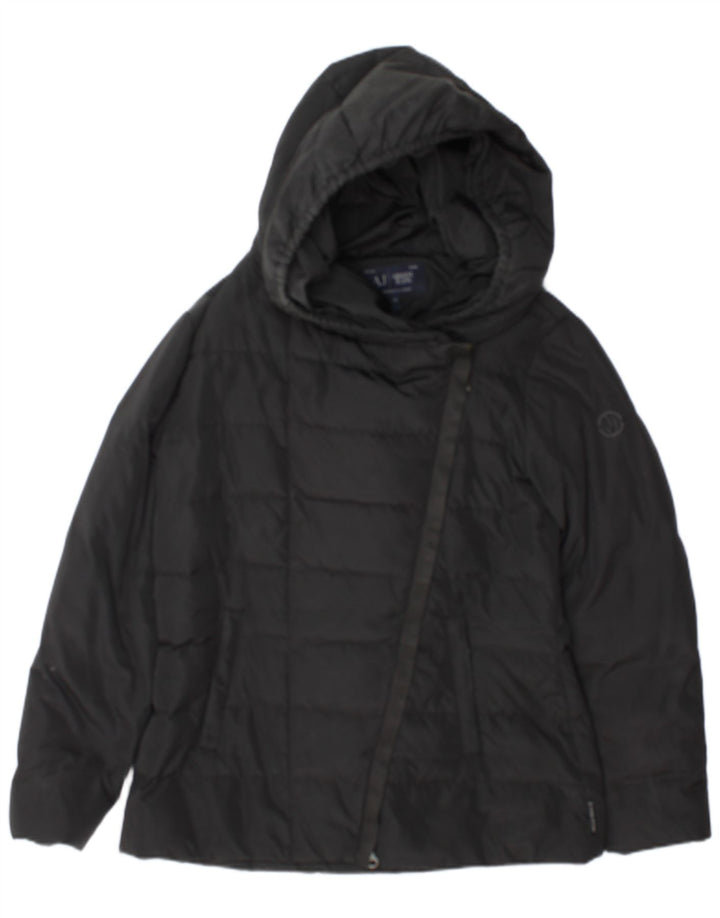 Женская утепленная куртка Armani с капюшоном EU 44 XL Темно-синий полиэстер