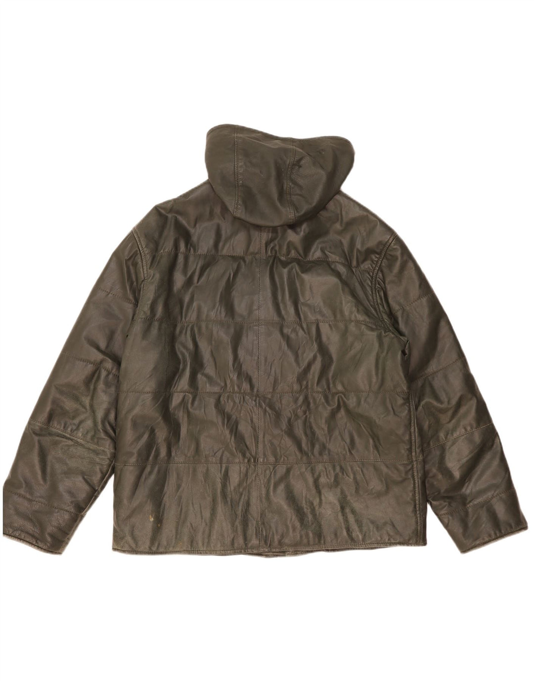 Morris Мужская кожаная куртка с капюшоном IT 52 XL Зеленая кожа