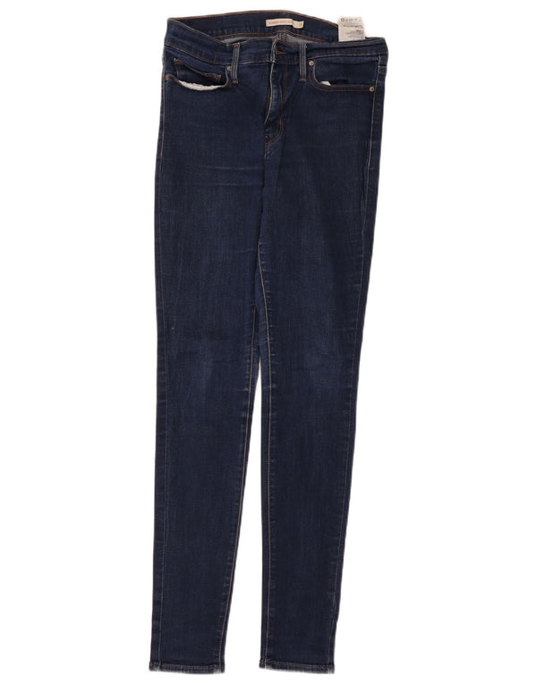 Женские облегающие джинсы суперскинни Levi's W29 L32 темно-синие, хлопок