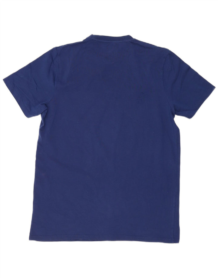 CASTORE Mens Graphic T-Shirt Top Large Navy Blue Cotton