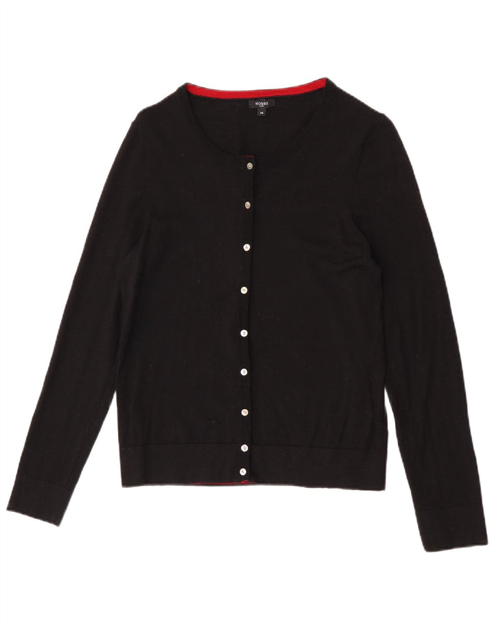 Женский кардиган Hobbs UK 14, средний черный шерстяной свитер