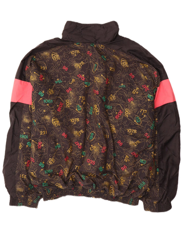 Uhlsport Мужской спортивный костюм с графическим рисунком, верхняя куртка XL, черный, хлопок с цветными блоками