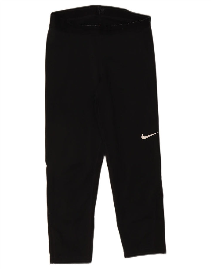 Женские леггинсы-капри Nike Dri Fit UK 8, маленькие черные