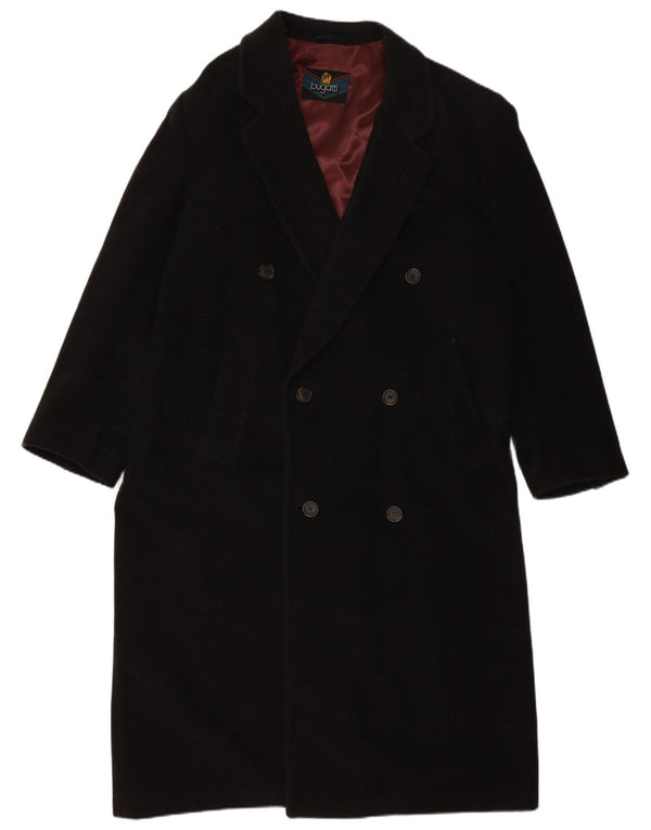 Мужское двубортное пальто свободного кроя BUGATTI IT 48, средний черный, шерсть