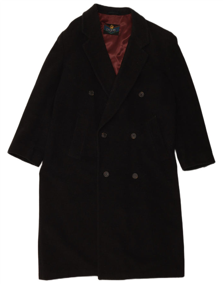 Мужское двубортное пальто свободного кроя BUGATTI IT 48, средний черный, шерсть