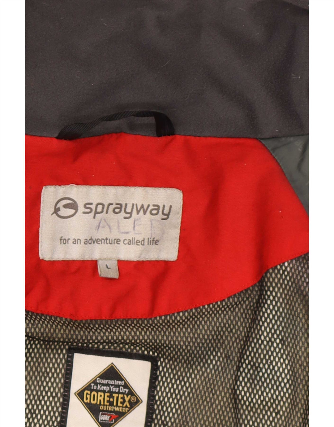 Мужская дождевик Sprayway Gore-Tex UK 40, большой зеленый цвет с цветными блоками, полиамид
