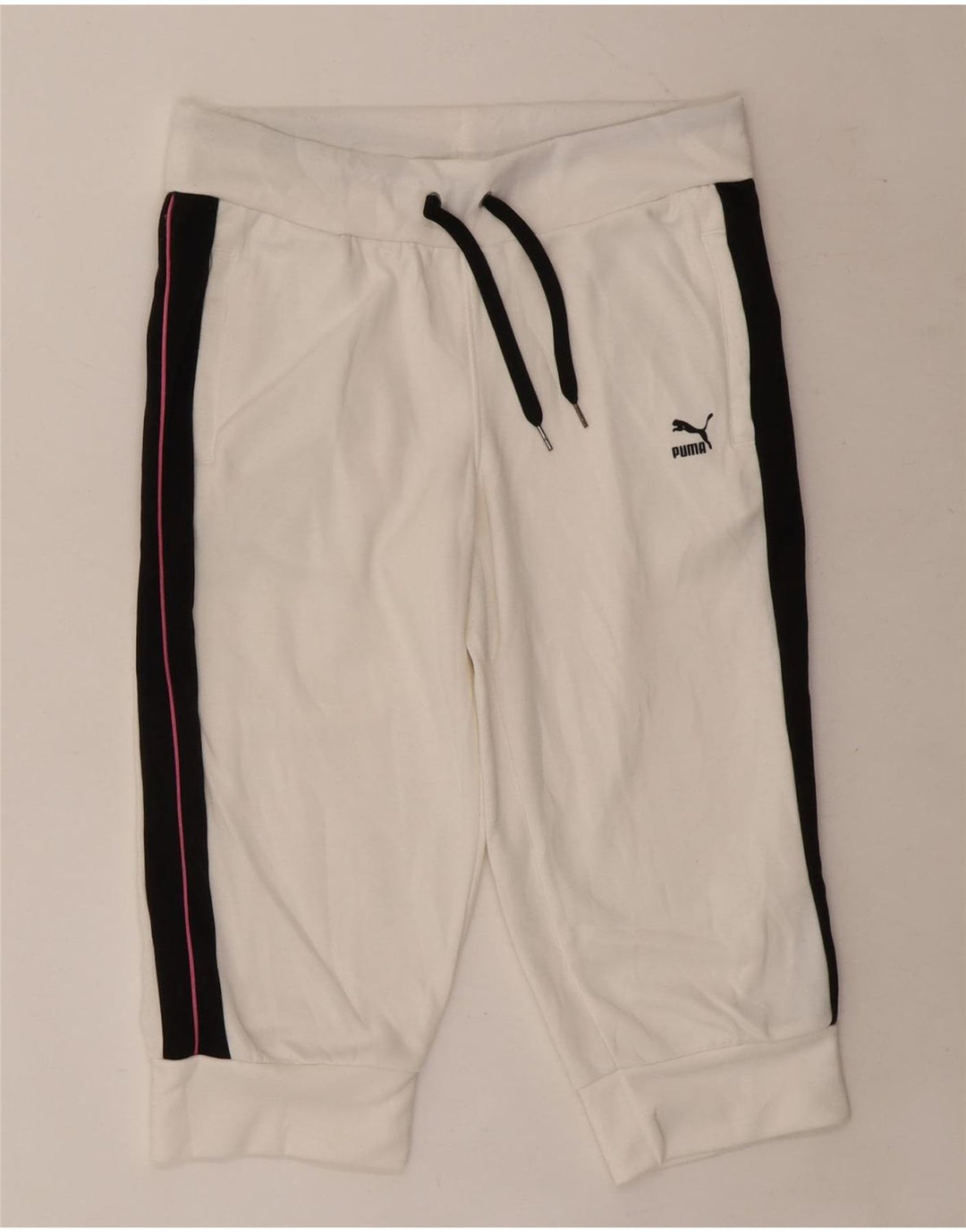 Женские спортивные шорты PUMA UK 12, средние, белые с цветными блоками