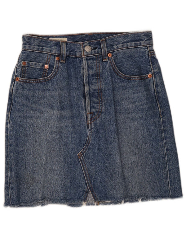 Женская джинсовая юбка Levi's W25 XS, синяя, хлопок