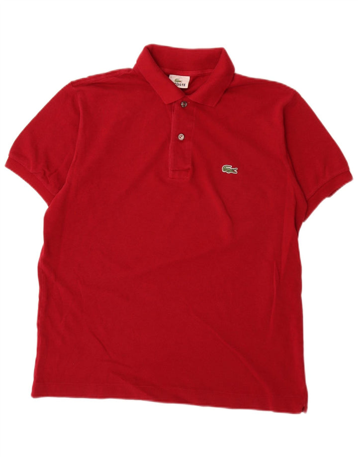 Мужская рубашка-поло Lacoste, размер 3, маленькая, красный хлопок