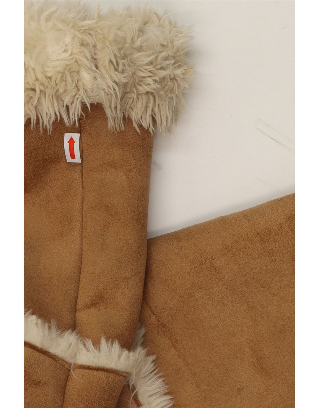 BLACK RIVET Womens Hooded Shearling Coat UK 14 Medium Brown Vintage Black Rivet and Second-Hand Black Rivet from Messina Hembry 
