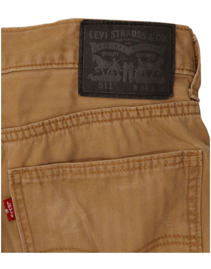 Мужские повседневные брюки Levi's 511 Slim W34 L29 Коричневые