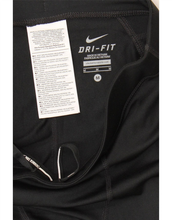 Женские леггинсы Nike Dri Fit UK 12, средний черный полиэстер