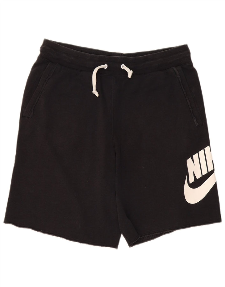 Мужские спортивные шорты Nike с графическим рисунком, средний черный, хлопок