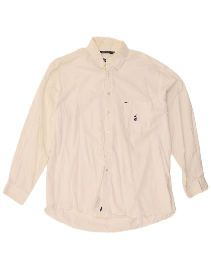 Мужская рубашка Nautica XL, белый хлопок