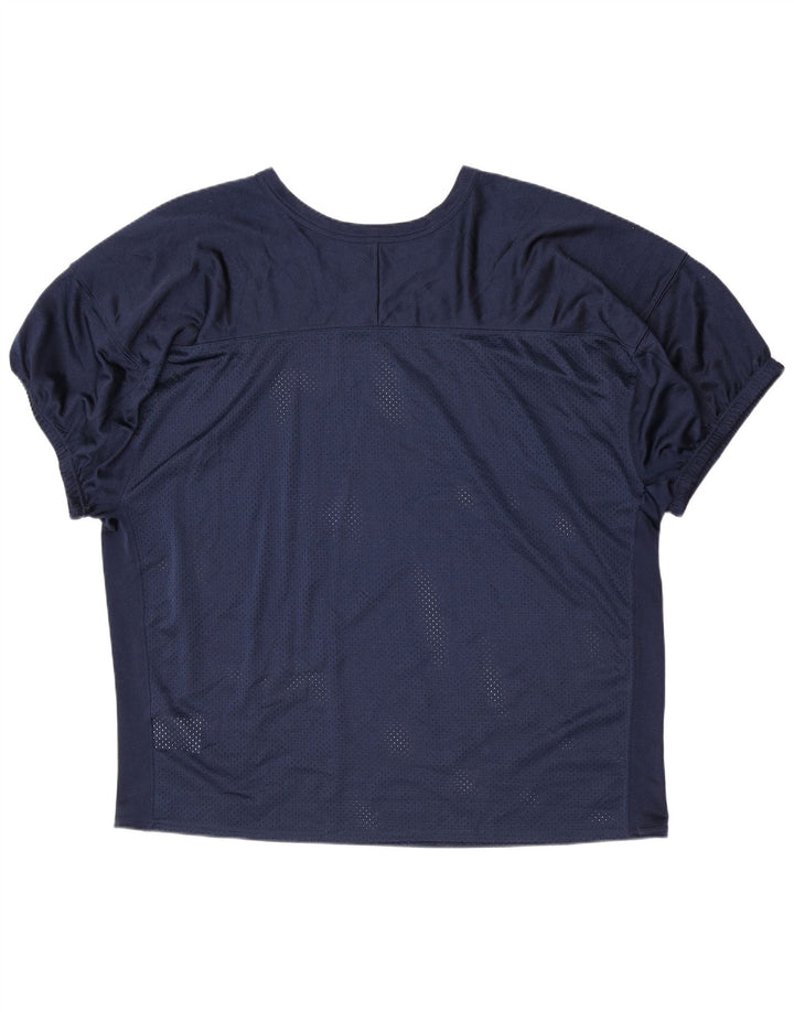 Женский трикотажный топ Nike UK 22 3XL темно-синий из полиэстера