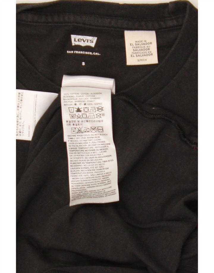Мужская футболка с рисунком Levi's, маленький черный хлопковый топ