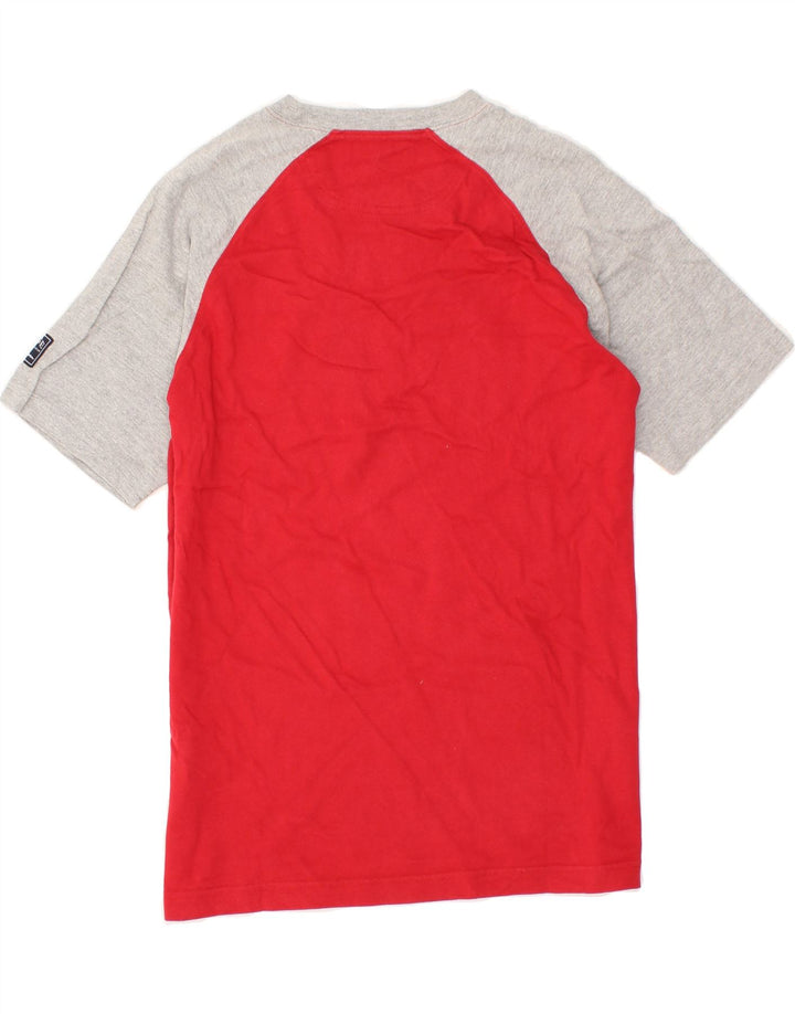 CHAMPION Mens Graphic T-Shirt Top Medium Red Colourblock Cotton Vintage Champion and Second-Hand Champion from Messina Hembry 