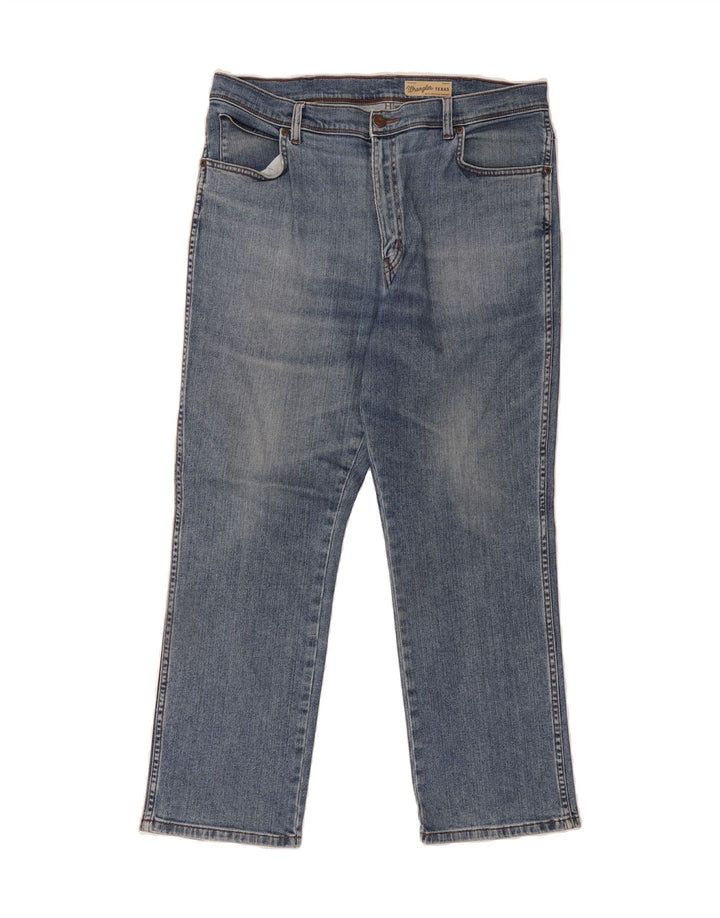 WRANGLER Mens Texas Straight Jeans W36 L30 Blue Vintage Wrangler and Second-Hand Wrangler from Messina Hembry 