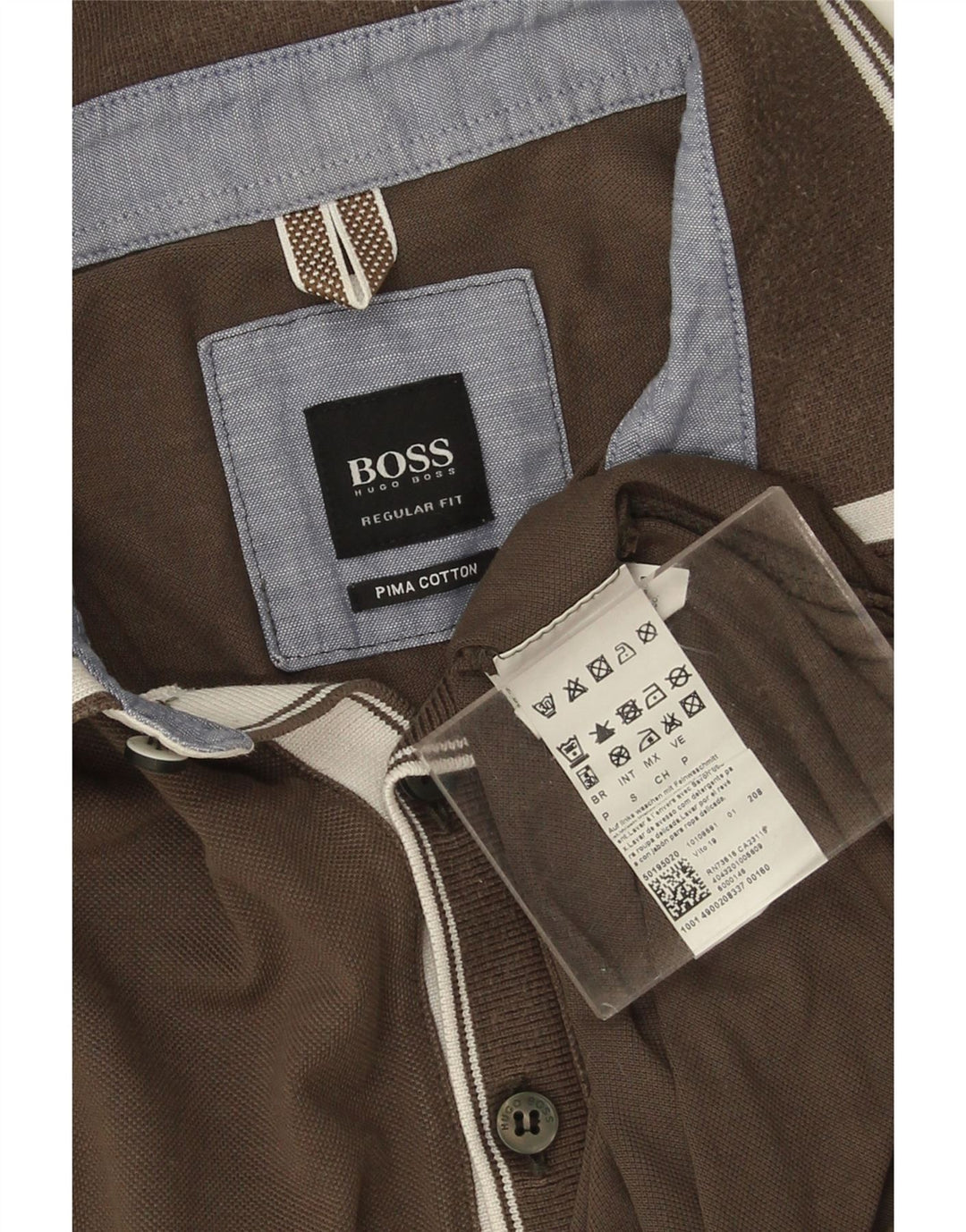 Мужская рубашка-поло стандартного кроя Hugo Boss, маленький цвет хаки, хлопок