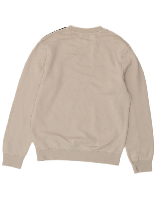 Мужской свитшот с рисунком Nike XS, белый хлопковый джемпер с цветными блоками