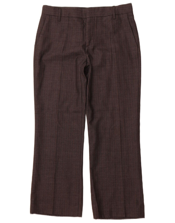 Женские прямые брюки чинос ZARA EU 40 Medium W30 L28 Серые с узором «в елочку»