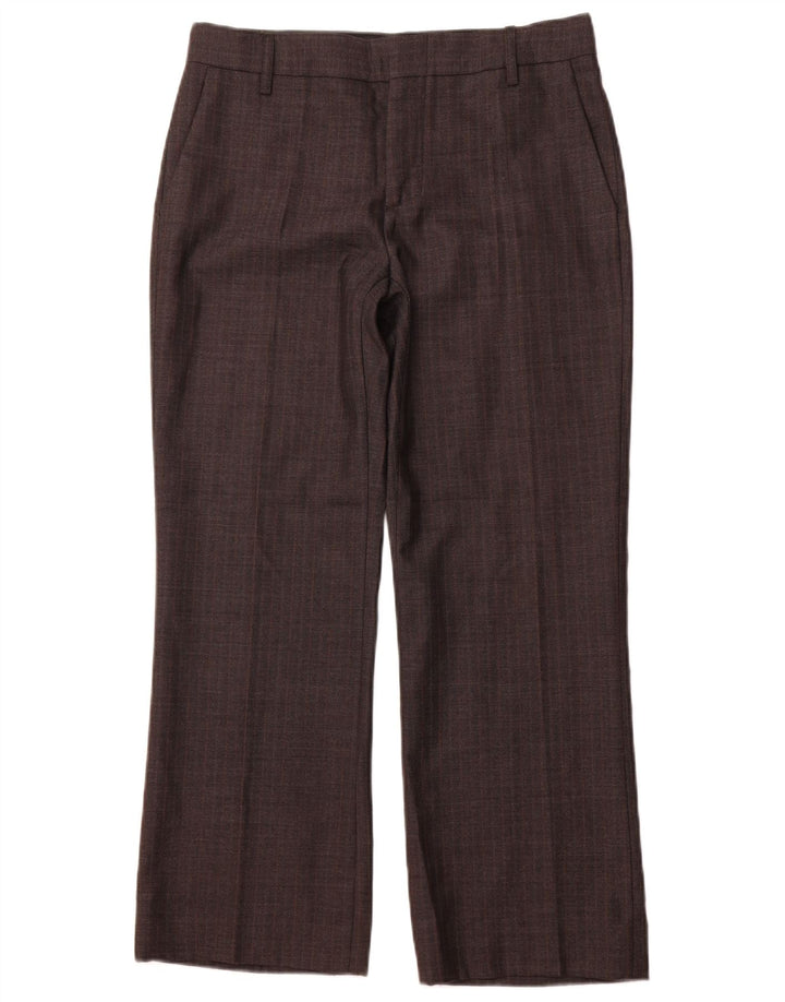 Женские прямые брюки чинос ZARA EU 40 Medium W30 L28 Серые с узором «в елочку»