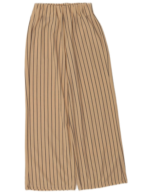 Широкие брюки Zara для девочек 11–12 лет W24 L25, полиэстер в бежевую полоску